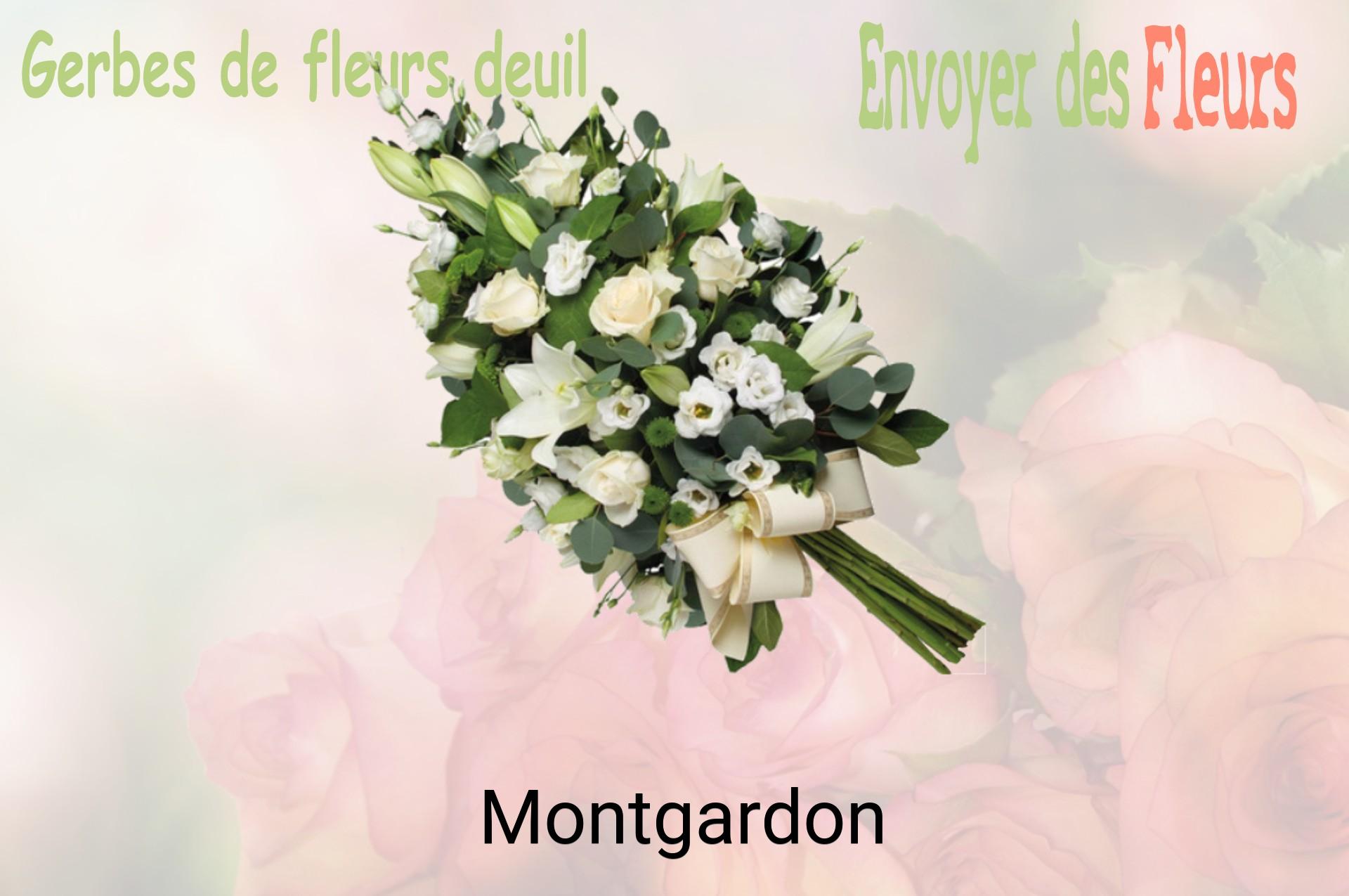 Gerbe de fleurs de deuil livrée à Montgardon